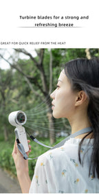 TurboBreeze™ 3-in-1 Mini Turbo Fan – 13550 RPM | 5-Speed | 3600mAh Battery